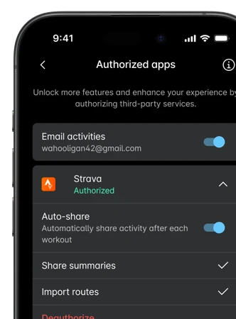 Wahoo app third-party app authorization screen