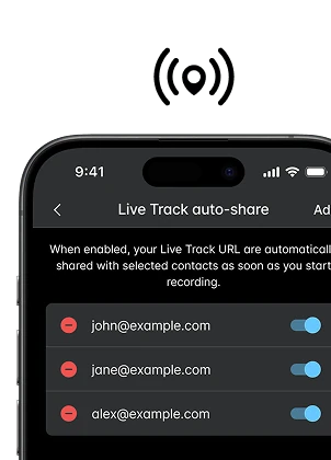 Stay Connected While You Ride app screen