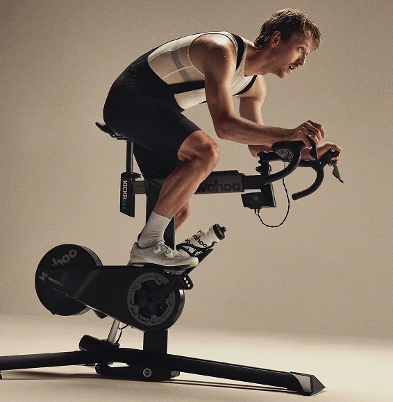 Wahoo KICKR smart bike in a cycling studio setting