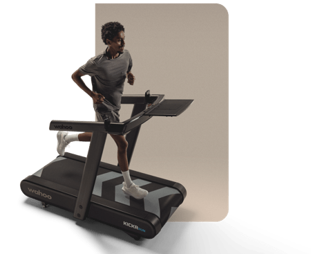 Side profile view of the Wahoo KICKR RUN smart treadmill