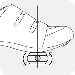 Cyclist clipping road shoe into the symmetrical, dual-sided Speedplay Nano pedal