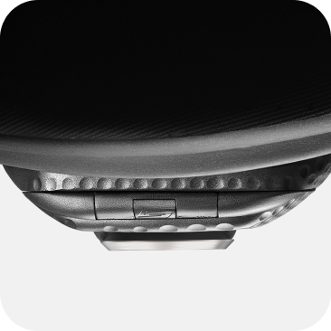 Close-up highlighting the minimal distance and material between the shoe sole and the titanium pedal spindle