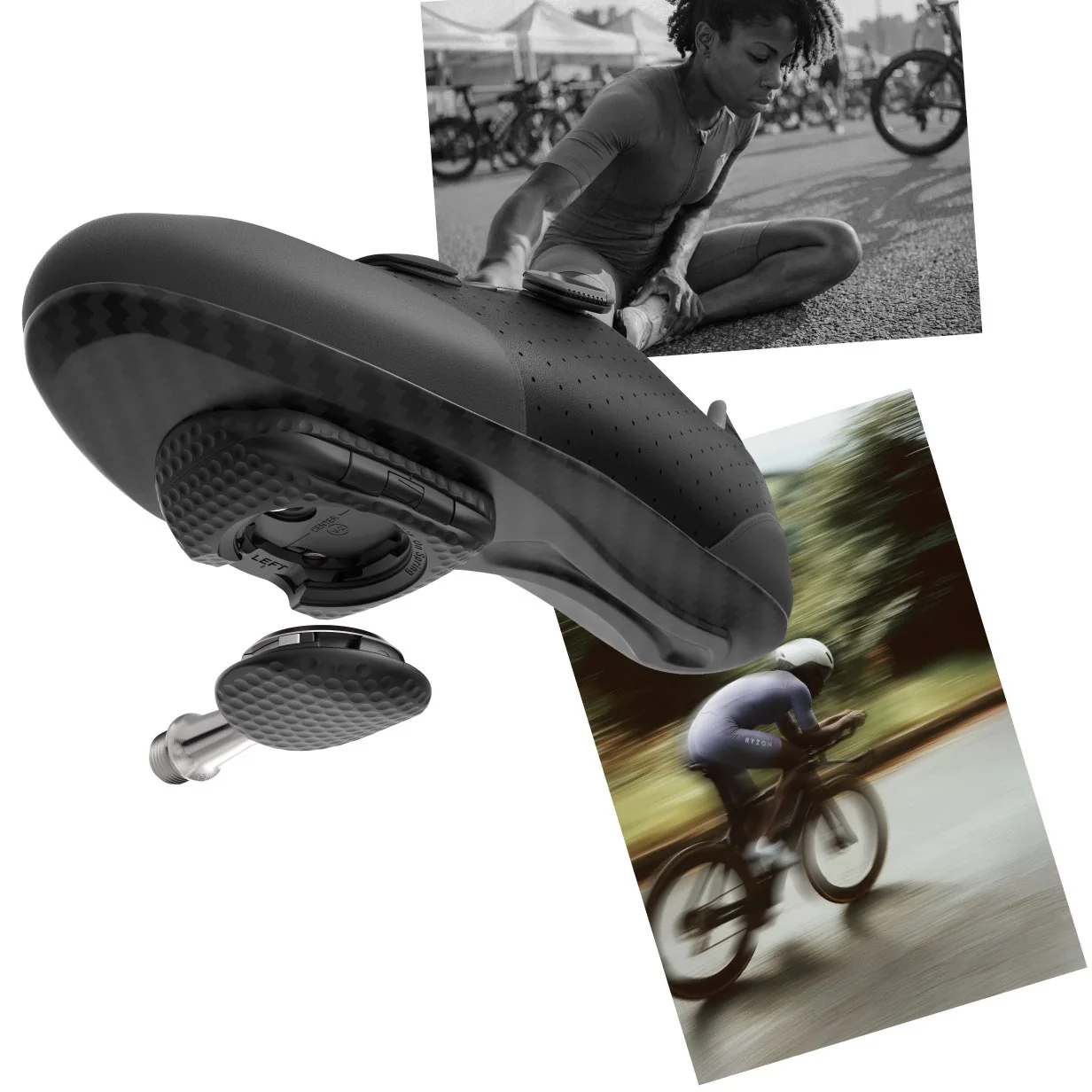 Wahoo SPEEDPLAY pedal system on a cyclist's shoe